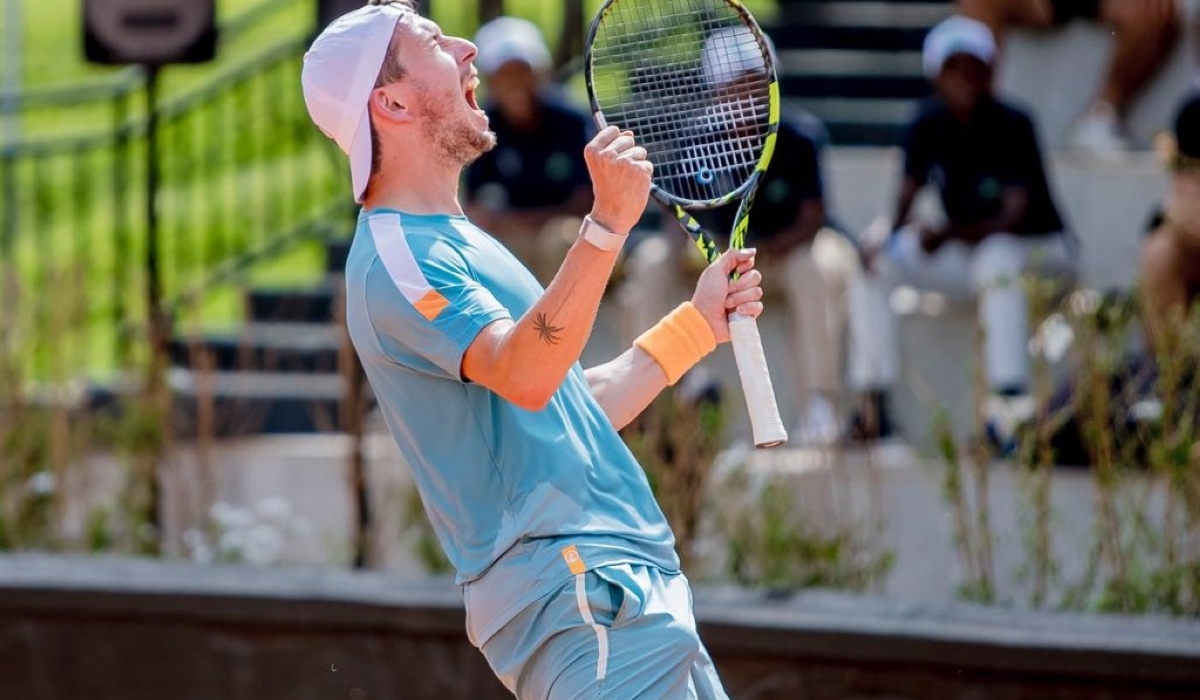 France’s Corentin Denolly celebrates after retaining the Rwanda Open title last week. Courtesy