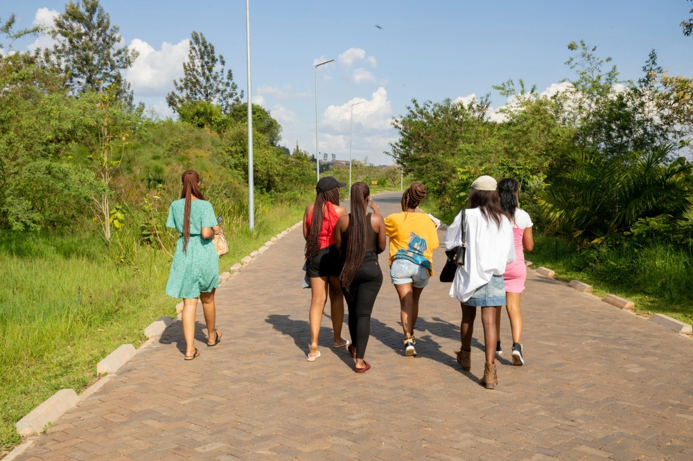 Visitors during a tour the Nyandungu Wetland Eco-Tourism park in Kigali. Nyandungu is described as a “model for eco-tourism and wellness investment.