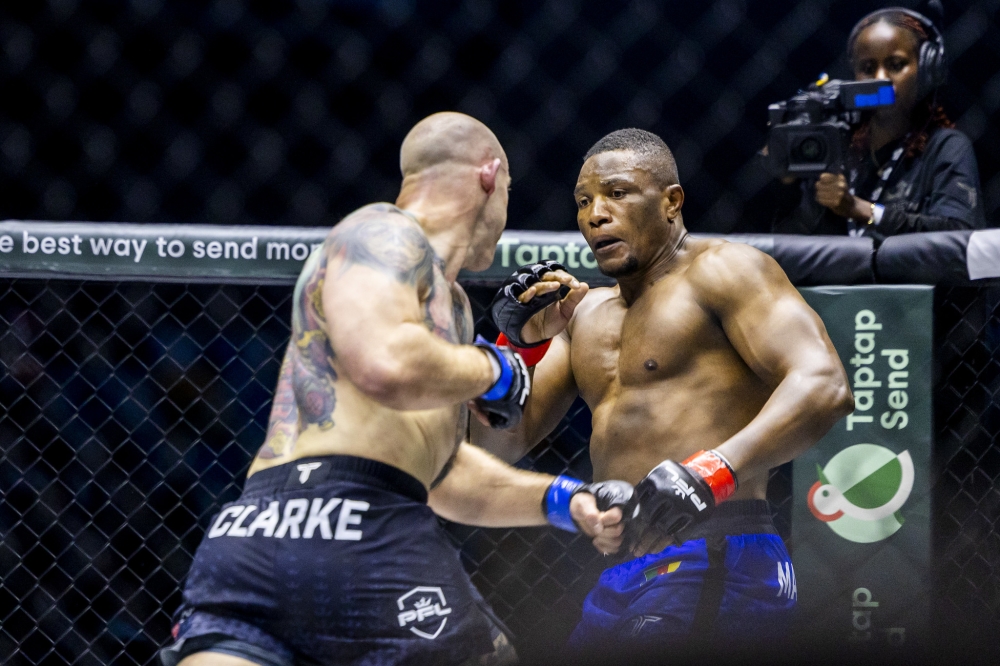 Fighters in action at the game during the thrilling PFL Africa Championship at BK Arena on Saturday, October 18. ALL PhotoS by Olivier Mugwiza