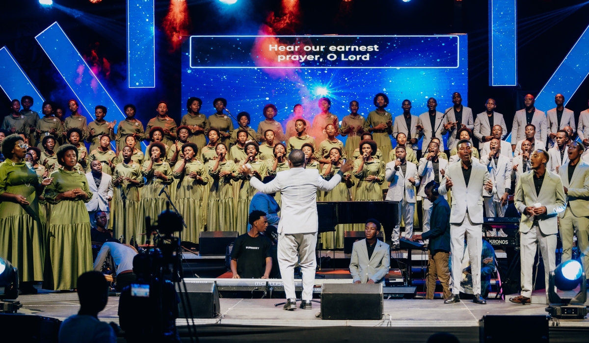 Musanze-based Shiloh Choir during a recent concert in Kigali-courtesy photos.
