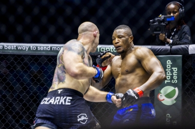 Fighters in action at the game during the thrilling PFL Africa Championship at BK Arena on Saturday, October 18. ALL PhotoS by Olivier Mugwiza