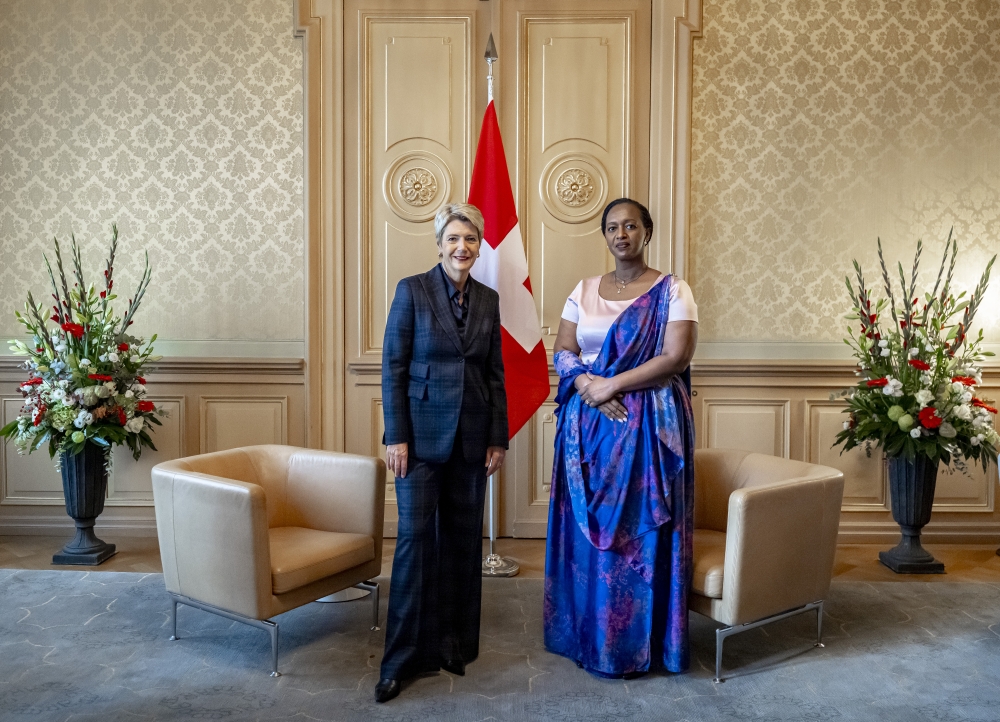 Urujeni Bakuramutsa, Rwanda&#039;s Ambassador to the Swiss Confederation, on Thursday, October 23, presented her Letters of Credence to Karin Keller-Sutter, President of the Swiss Confederation