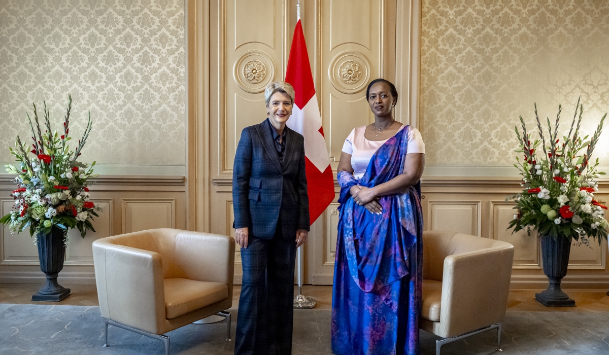 Urujeni Bakuramutsa, Rwanda's Ambassador to the Swiss Confederation, on Thursday, October 23, presented her Letters of Credence to Karin Keller-Sutter, President of the Swiss Confederation