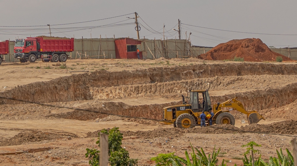 The ongoing works including site preparation, excavation for Nyabisindu rehousing project in Remera Sector, on Monday, October 27. Photos by Kellya Keza