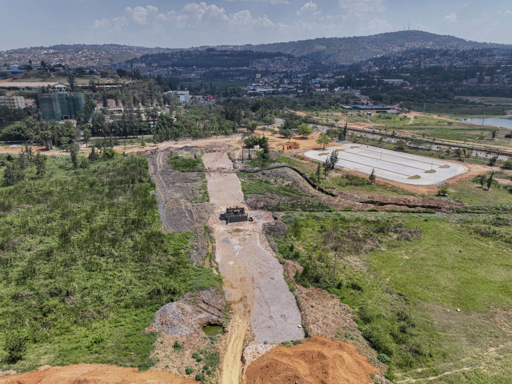 A view of Gikondo Wetland. The rehabilitation of these degraded wetlands could directly and indirectly benefit 220,500 people in flood-prone areas and at risk of water crises, given that wetland degradation and pollution have significantly affected water quality and quantity. 