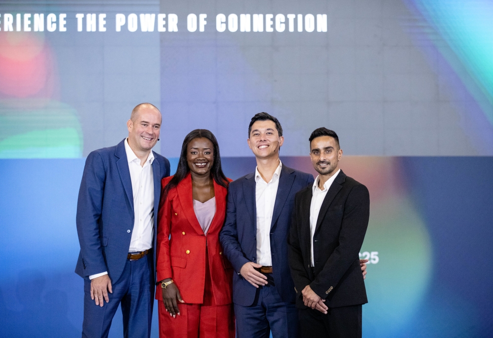 Some experts pose for a photo after their presentations   on a theme &#039;AI Enabled Telco Charting the Course from Telco to Techco” at Mobile World  Congress in Kigali on October 23.  From fast to smart — and now, to self-thinking. The telco-to-techco shift is rewriting what machines can be,” experts said at MWC Kigali 2025. Photo by Dan Gatsinzi