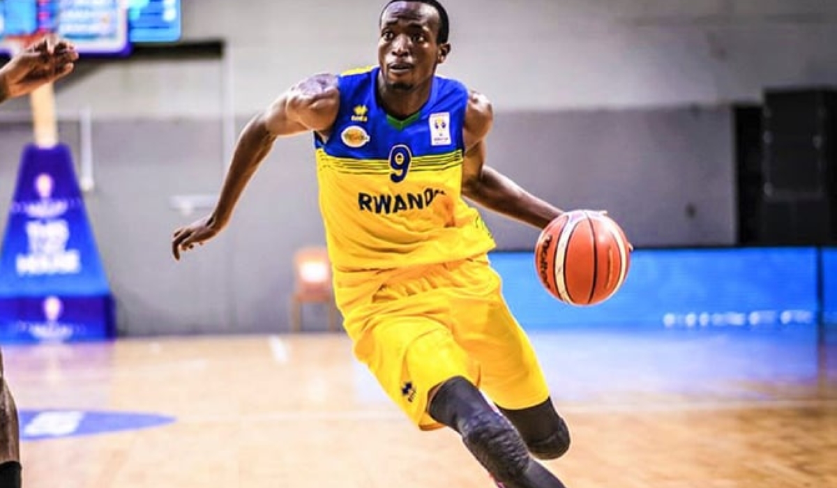Dieudonné Ndizeye, national basketball captain during a past game.