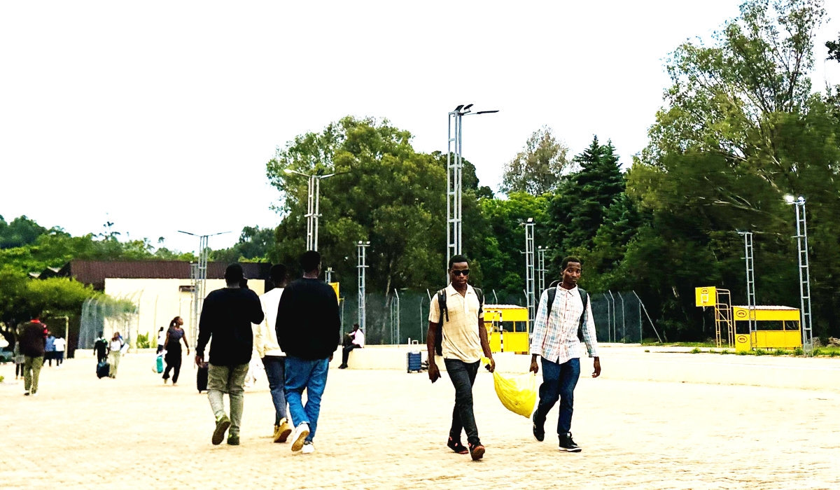 New students arrive at the University of Rwanda, Huye Campus, for their induction programme.