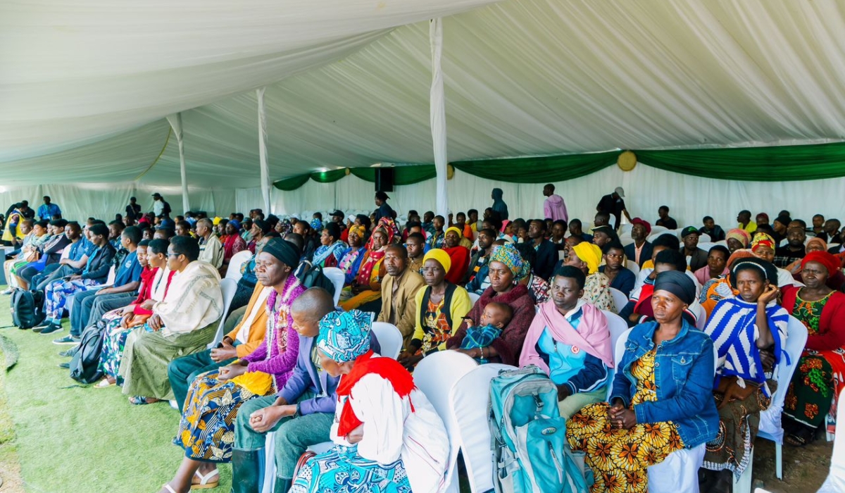 Residents in Gicumbi District gather for the launch of National Saving Mobilisation Week and International Saving Day on October 31, an event organised by the Ministry of Finance and Economic Planning. Photos by Craish Bahizi