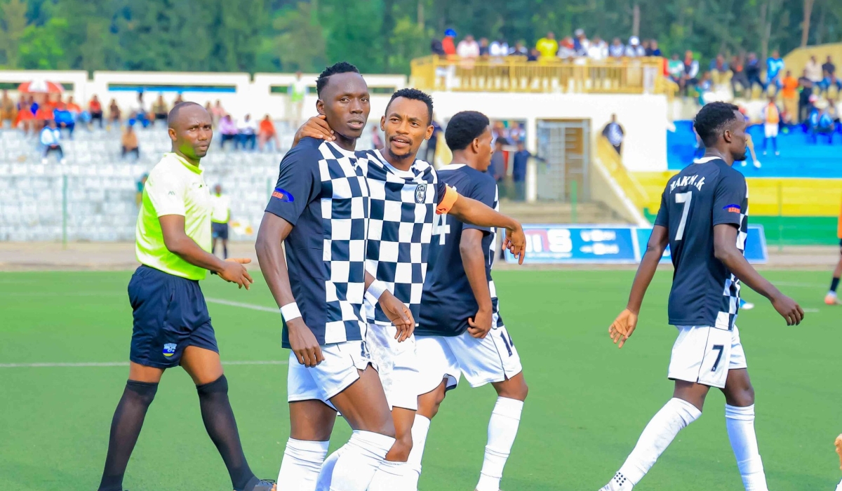 Omedi (left) celebrates his goal. Photo by APR FC media.