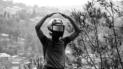 Ngaara, known for his signature look that includes wearing a motorcycle helmet even before stepping on stage, is set to perform at Francophonie Rwanda. Courtesy photo.
