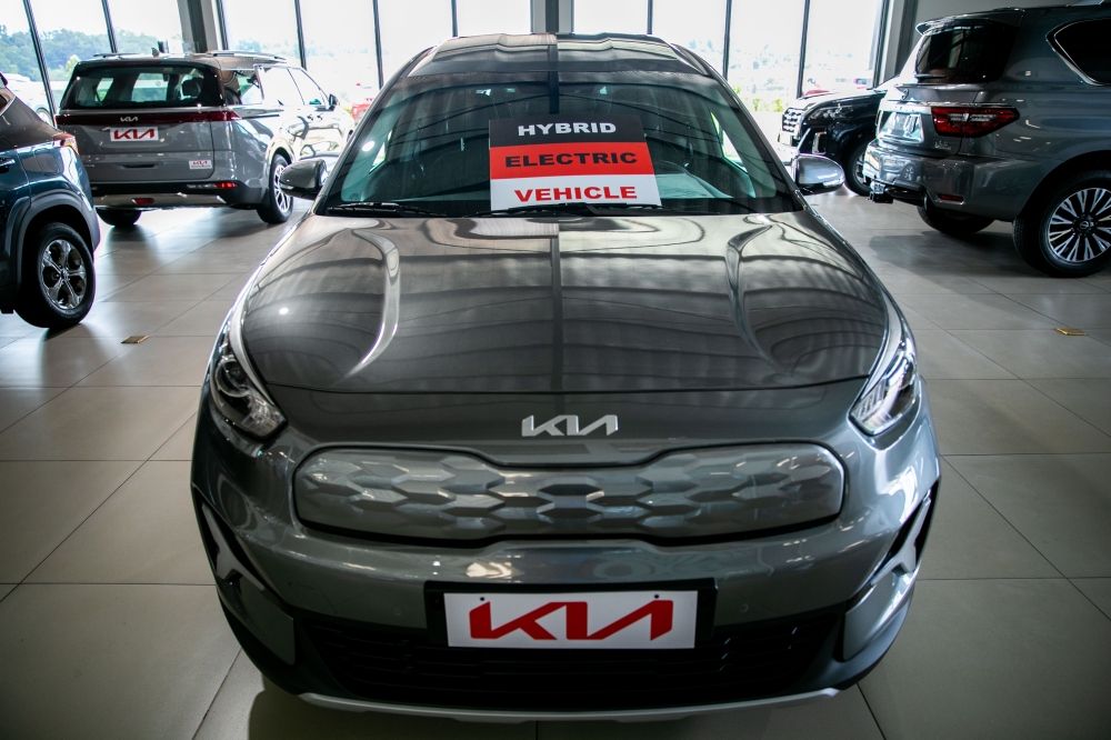 A hybrid car on display at a showroom in Kicukiro. Rwanda’s transition from fuel-based transport to electric mobility is accelerating, driven by supportive government policies, growing investor confidence, and an emerging ecosystem of innovators. File