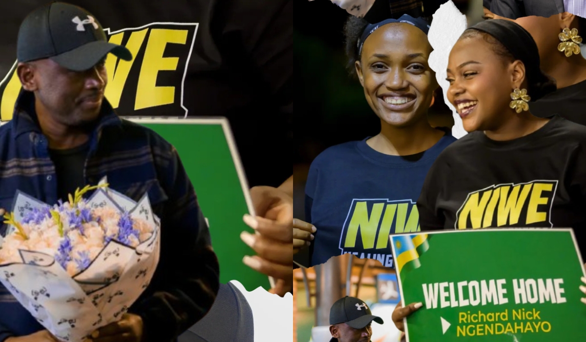 Gospel singer Richard Nick Ngendahayo arrives at Kigali International Airport on November 3 after 17 years in the United States, ahead of his homecoming concert later this month. COURTESY.
