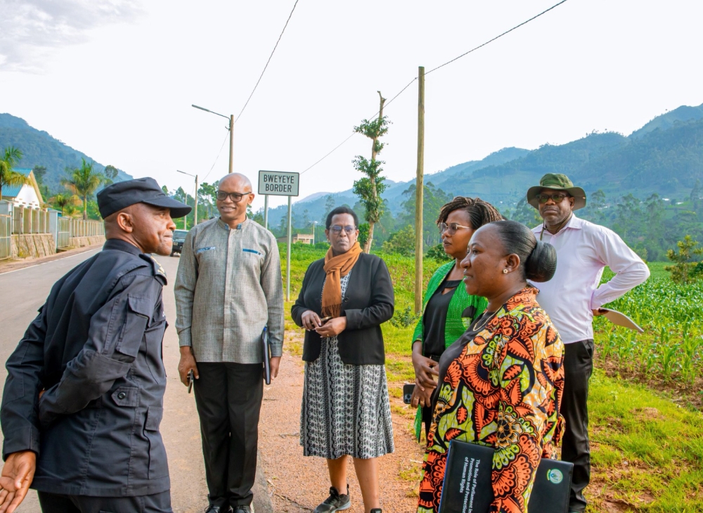 Members of the Parliamentary Committee on Foreign Affairs, Cooperation and Security during an oversight visit in Ngororero District to assess the state of mining activities and their contribution to the economy. Courtesy Photo