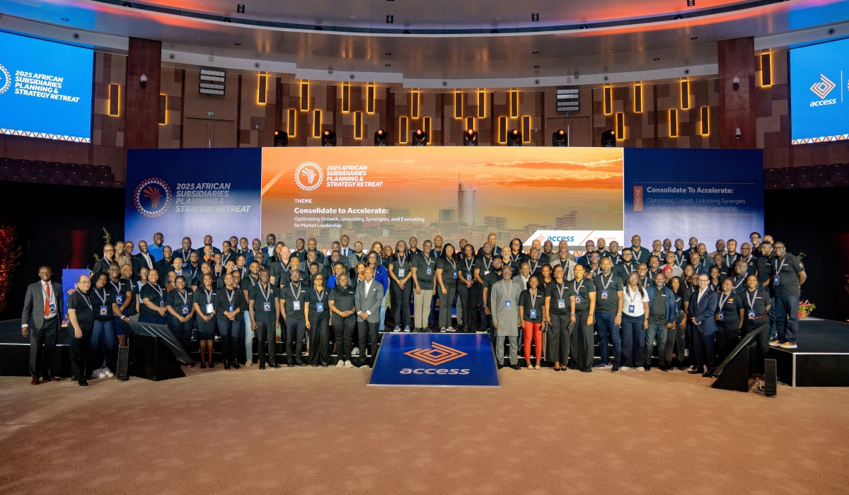 Delegates pose for a group photo at the 2025 African Subsidiaries Strategy Retreat, held in Kigali, Rwanda, on November 3.