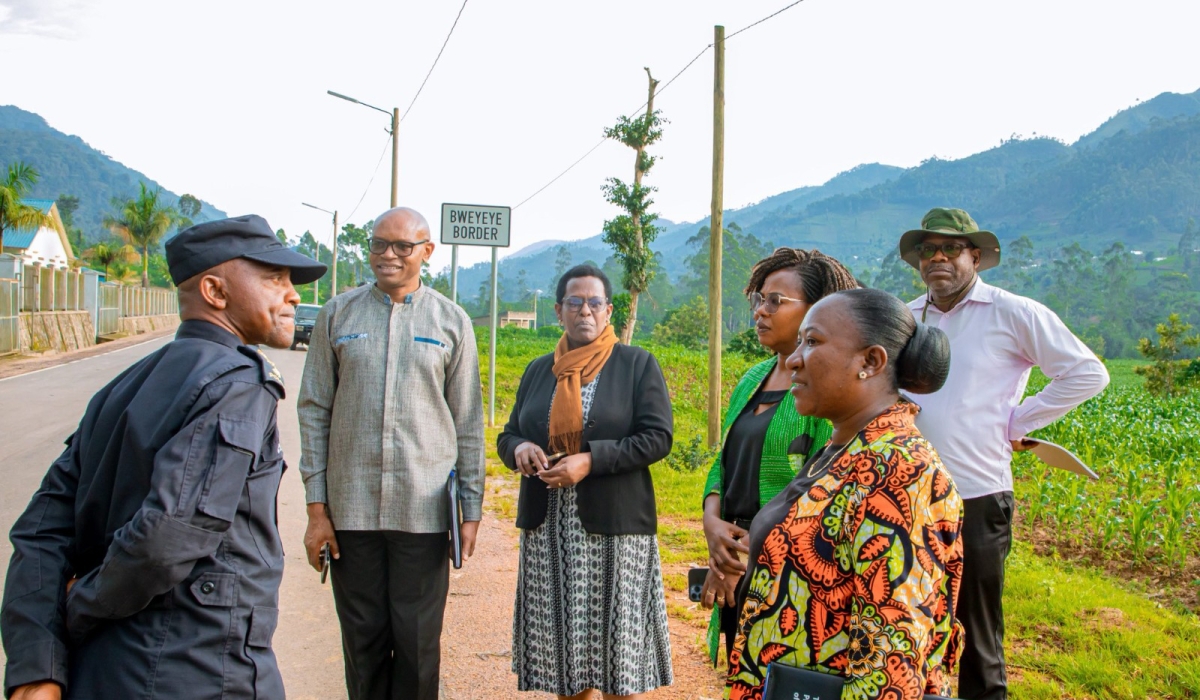 Members of the Parliamentary Committee on Foreign Affairs, Cooperation and Security during an oversight visit in Ngororero District to assess the state of mining activities and their contribution to the economy. Courtesy Photo