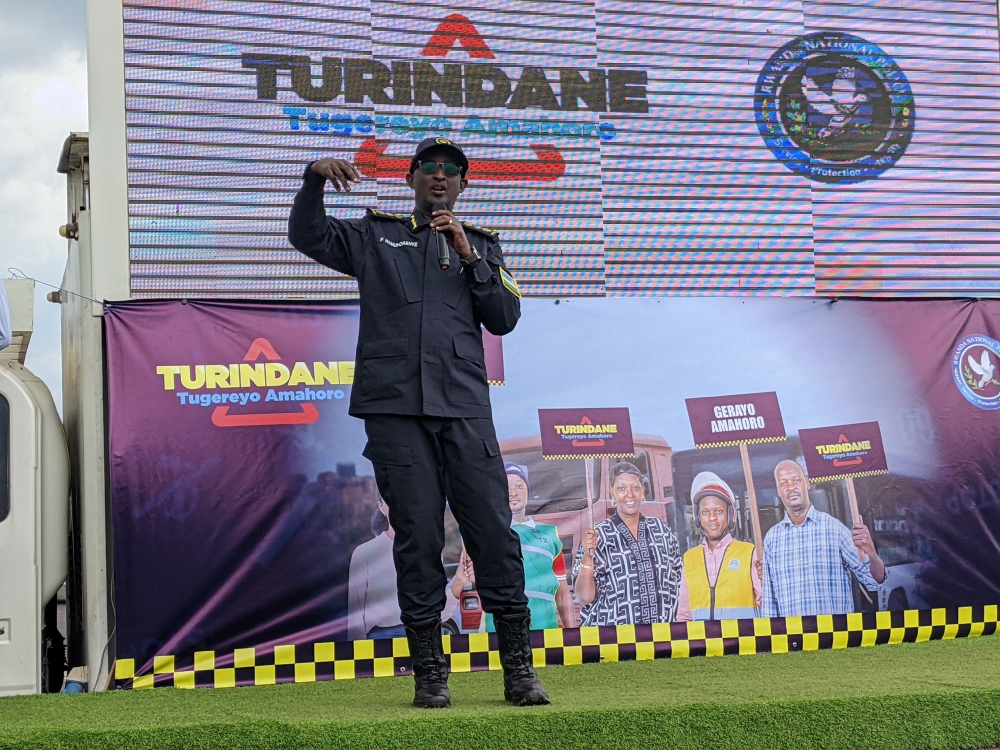 Namuhoranye addressing Rubavu residents on Friday, November 7 during the launch of the campaign.