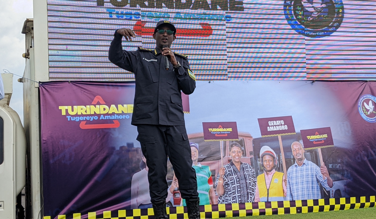 Namuhoranye addressing Rubavu residents on Friday, November 7 during the launch of the campaign.