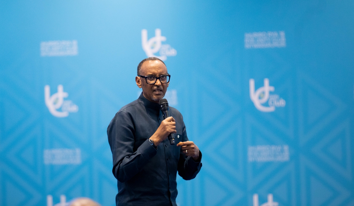 President Paul Kagame speaks at the 18th Annual Forum of Unity Club Intwararumuri at Intare Conference Arena on Saturday, November 8. Photo by Dan Gatsinzi