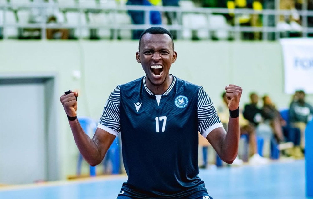 Police VC captain Eric Kwizera has been out of action  from the start of the volleyball season due to an ankle injury-courtesy