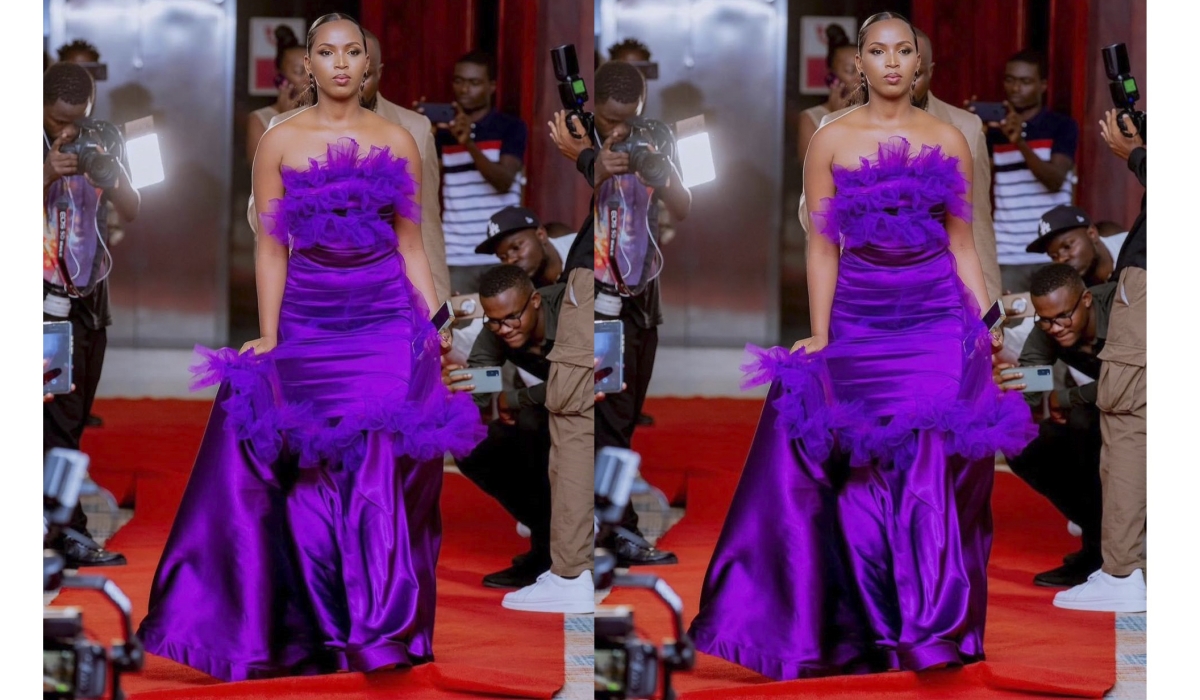 Local actress Clenia Dusenge known as Madederi on a red carpet during a past event. Courtesy