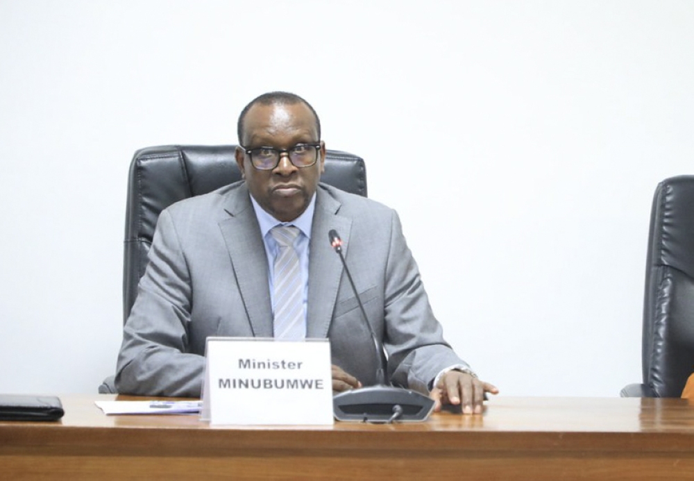 The Minister of National Unity and Civic Engagement, Jean-Damascène Bizimana, addresses the Parliamentary Public Accounts Committee (PAC) on Tuesday, November 11. Courtesy