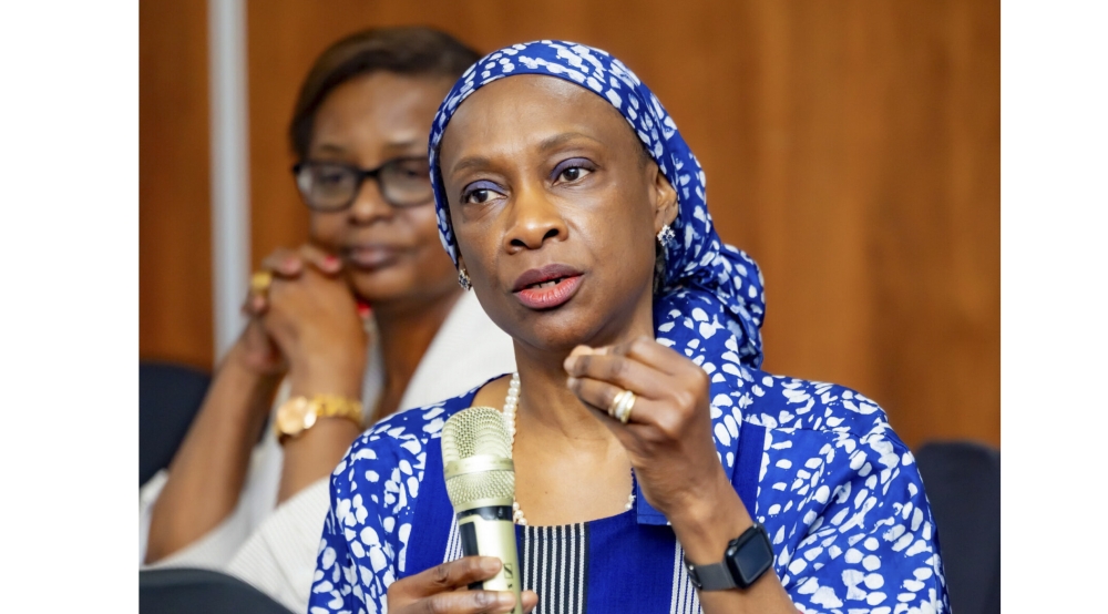 Aissa Toure Sarr, the African Development Bank’s Country Manager in Rwanda, speaks at the opening of the 2025 Country Portfolio Performance Review workshop in Kigali on Wednesday, November 12. Courtesy