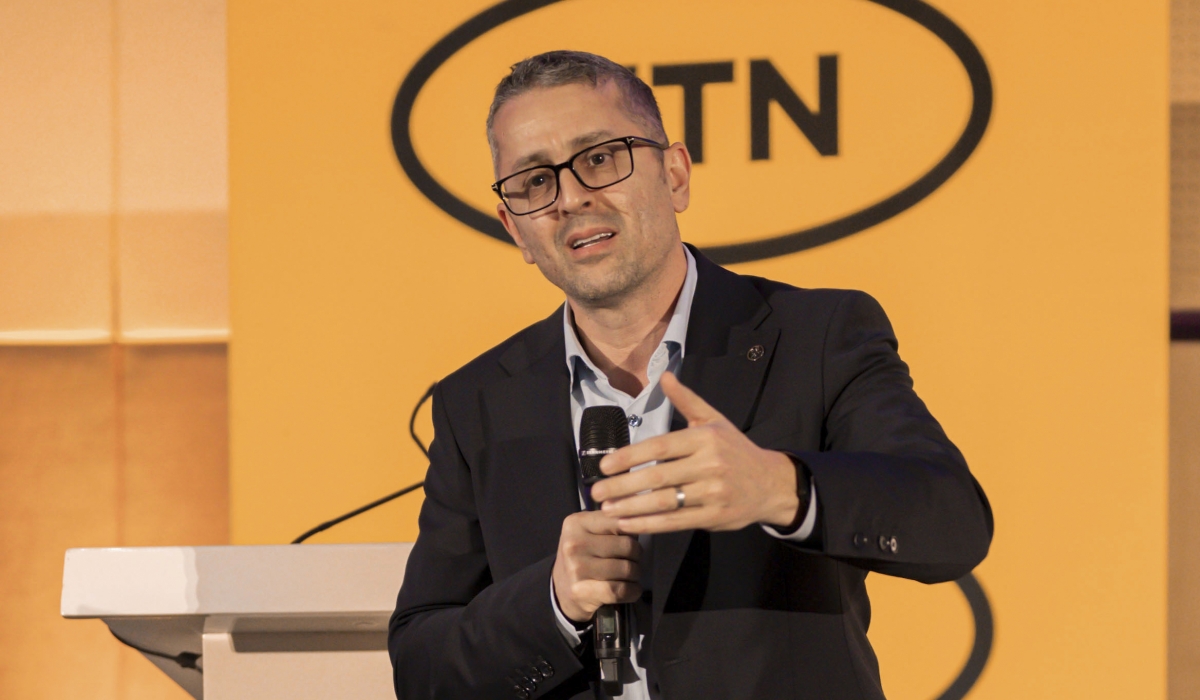 Monzer Ali, MTN Rwanda Chief Executive Officer, speaks during a past meeting in Kigali. The telecom company confirmed that its services were facing disruptions on Wednesday, November 12. Courtesy