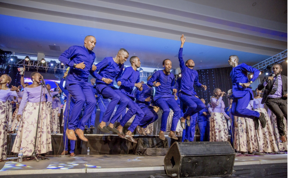 Alarm Ministries singers perform during a praise session at a concert in Kigali. The gospel choir is set to celebrate 26 years of serving God. File