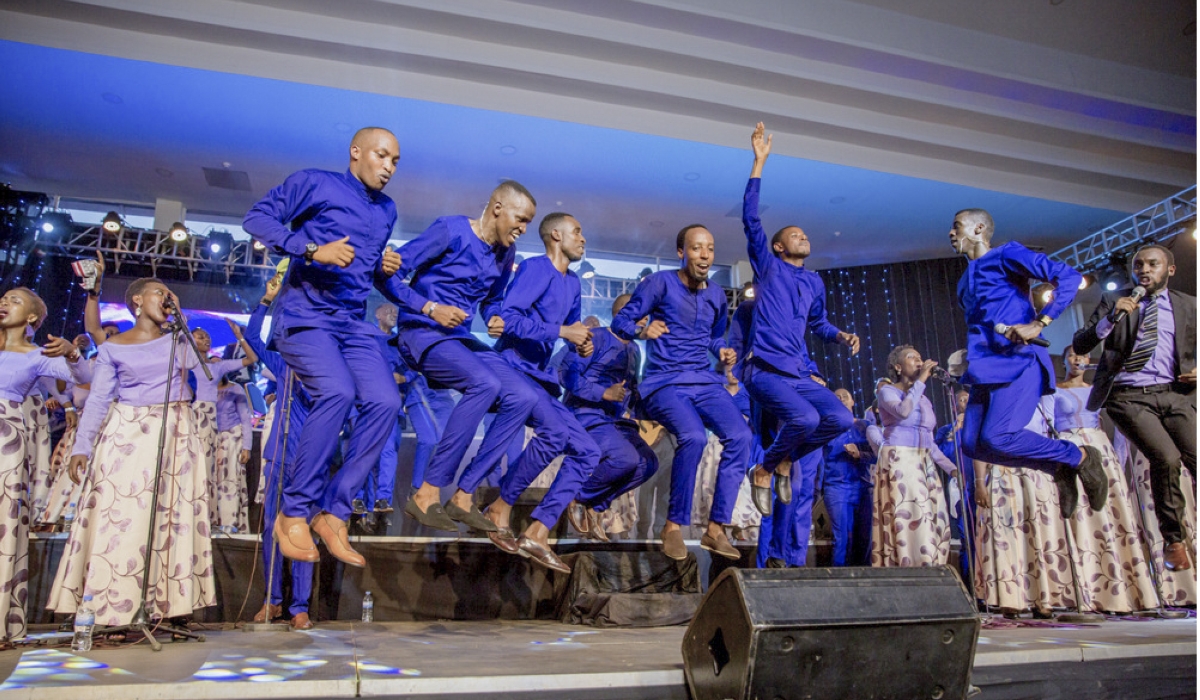 Alarm Ministries singers perform during a praise session at a concert in Kigali. The gospel choir is set to celebrate 26 years of serving God. File