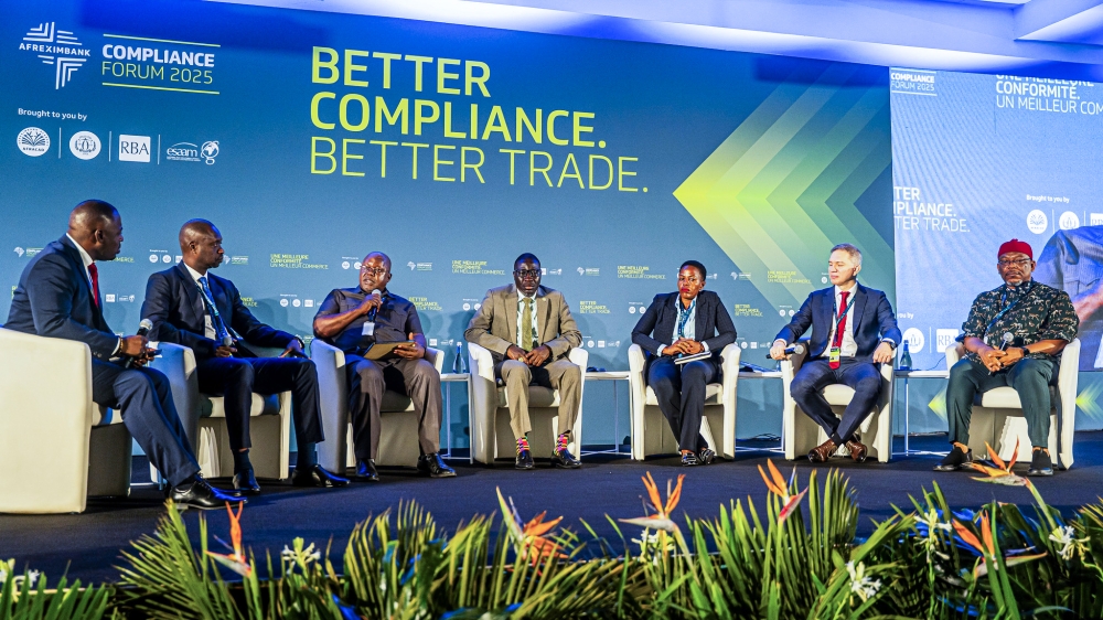 Panelists engage in a discussion during the African Export-Import Bank (Afreximbank) Compliance Forum (ACF) in Kigali on Thusday, November 13. Photos by Kellya Keza