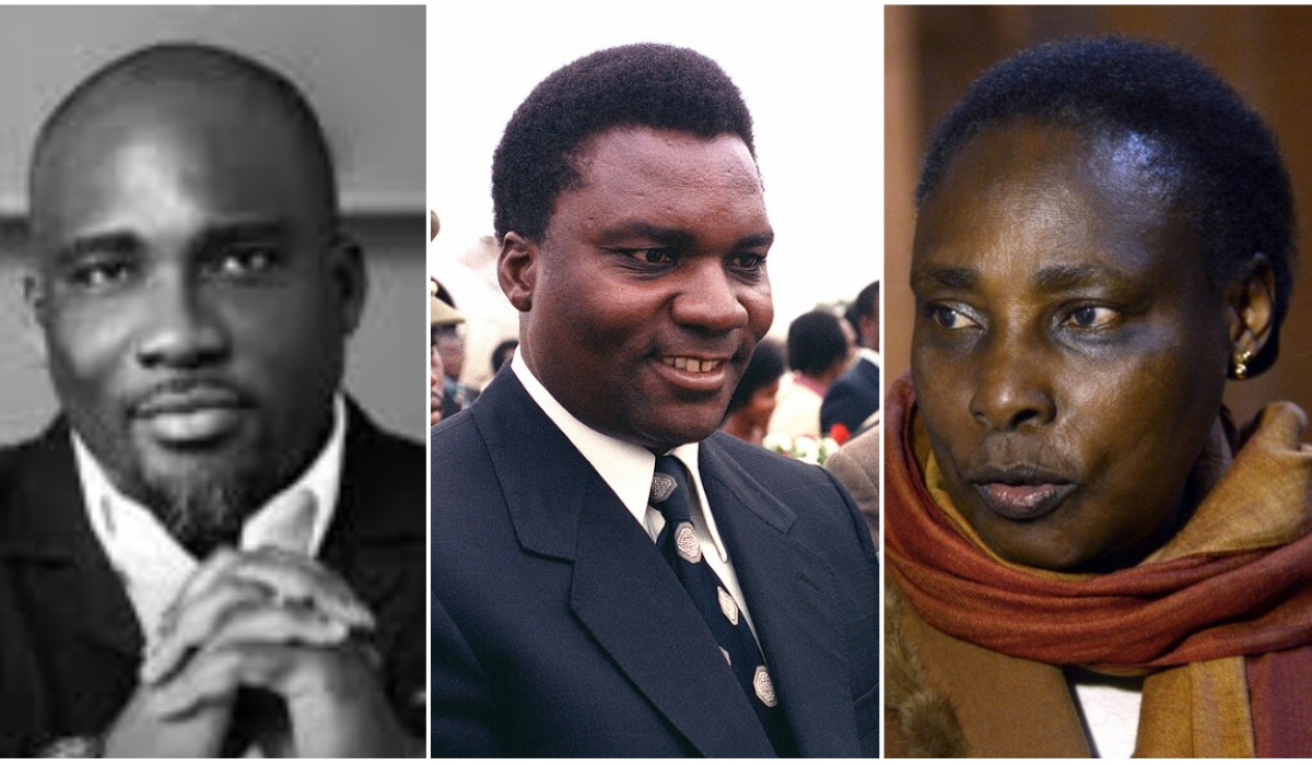 Late President Habyarimana (C); his son, Jean-Luc Habyarimana; and wife, Agathe Kanziga-Habyarimana.