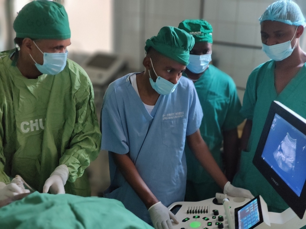 A baby born after a successful Intra-Uterine Transfusion (IUT) at the University Teaching Hospital of Kigali (CHUK) is now 2.5 months old and in good health. Courtesy 