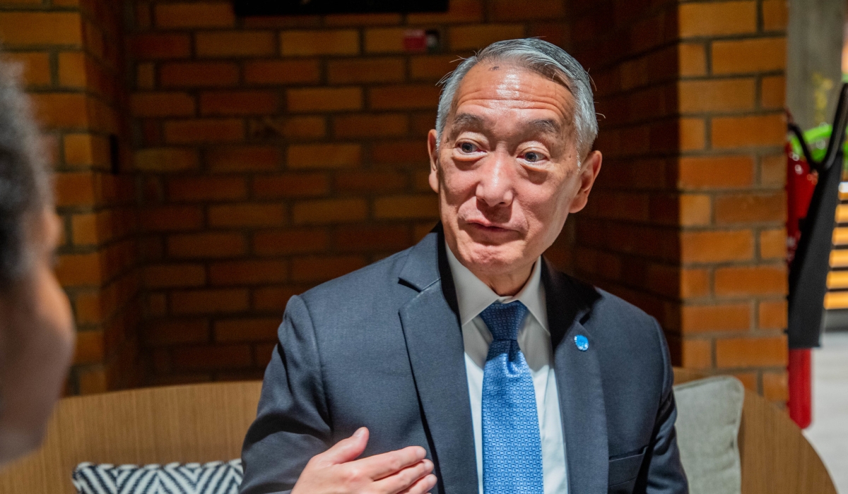 Dr Jerome Kim, Director General of the International Vaccine Institute (IVI), speaks with The New Times journalist during an interview in Kigali on November 14. Photos by Craish Bahizi.