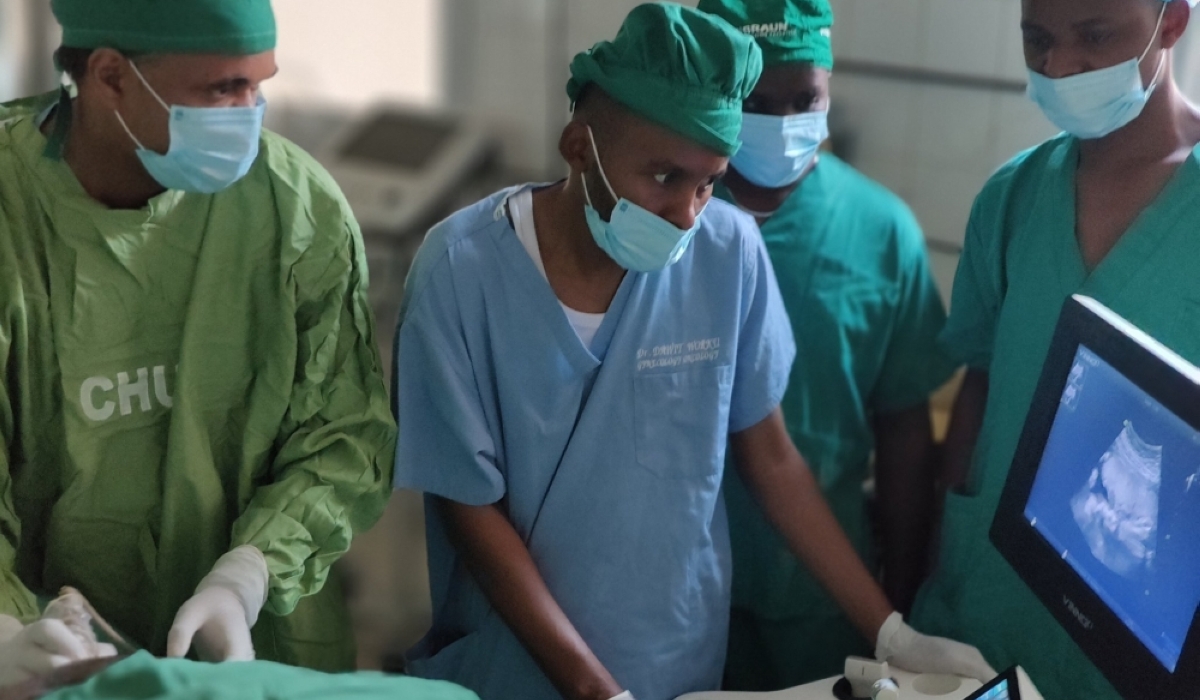 A baby born after a successful Intra-Uterine Transfusion (IUT) at the University Teaching Hospital of Kigali (CHUK) is now 2.5 months old and in good health. Courtesy 