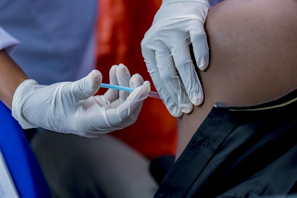 A medic conducts EBOLA  vaccination exercise in Rubavu on December 8, 2019. File