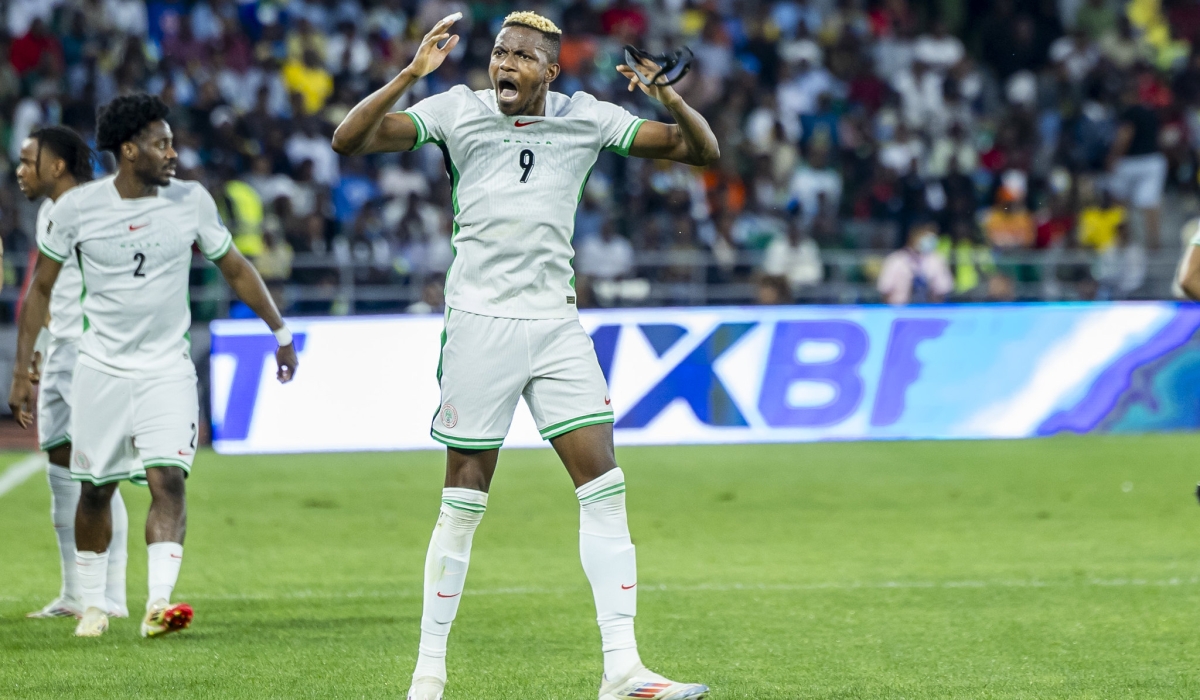 Striker Victor Osimhen will be hoping to propel Nigeria to the final qualifying round of the World Cup 2026 when they take on DR Congo on Sunday in Rabat, Morocco-Photo by Olivier Mugwiza.