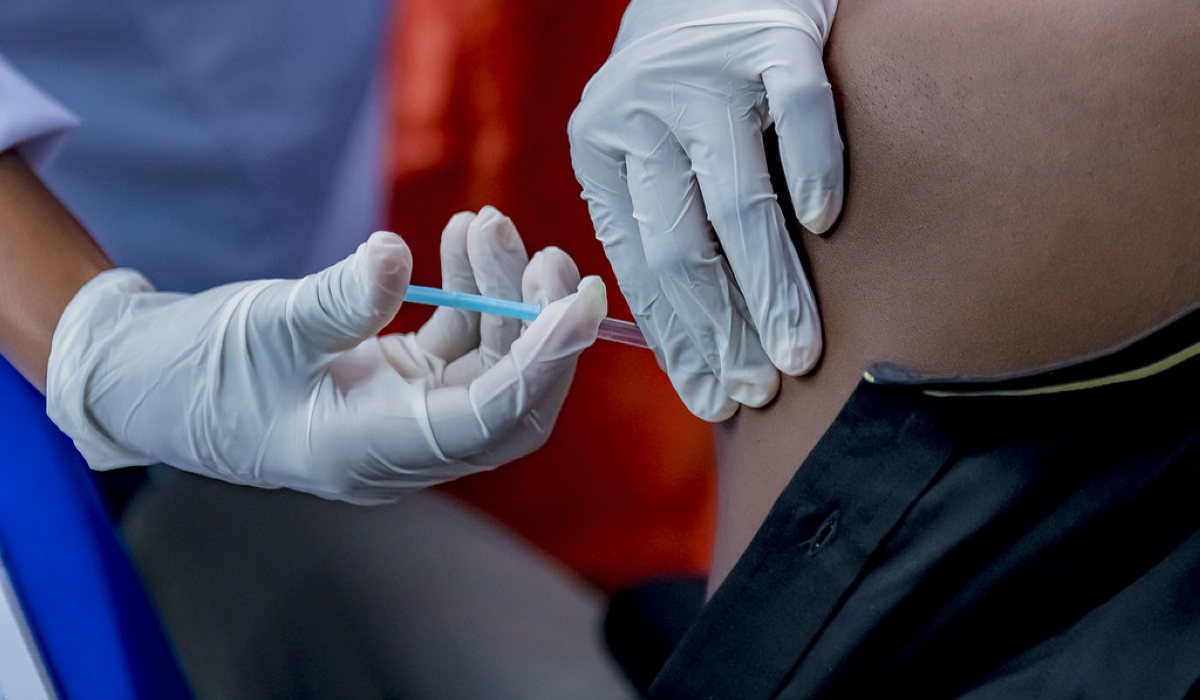 A medic conducts EBOLA  vaccination exercise in Rubavu on December 8, 2019. File