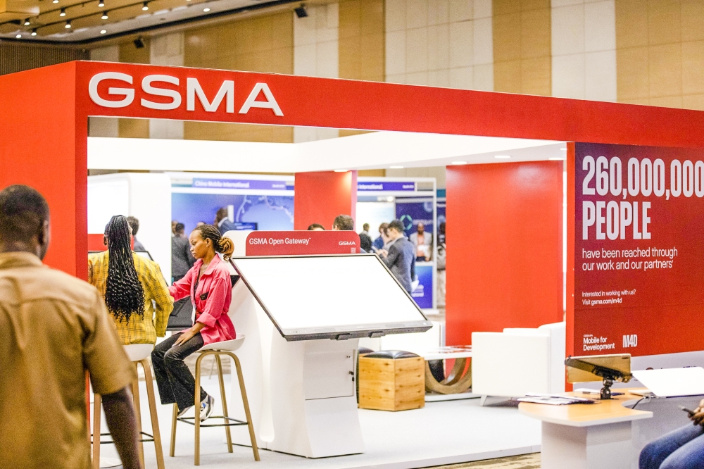 An exhibition at Mobile World Congress (MWC) in Kigali. Photo by Dan Gatsinzi