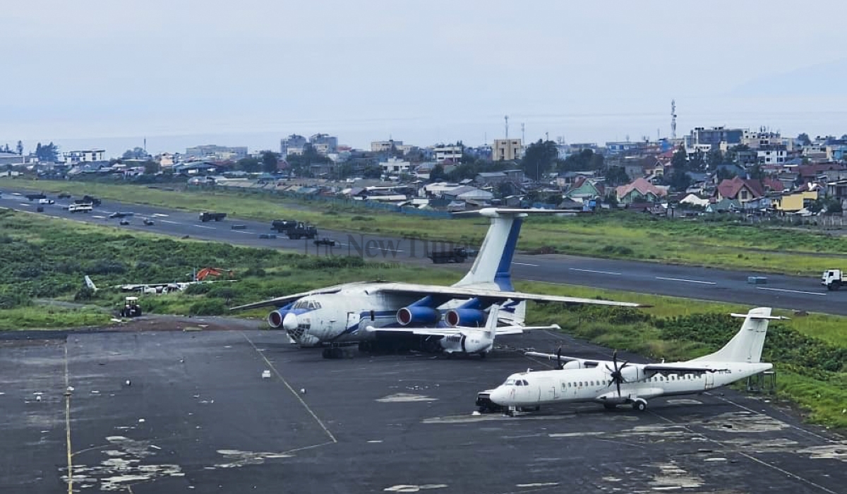 A view of Goma airport runway, which was significantly damaged during the battle that saw the AFC/M23 capture the airport earlier this year. Photos by James Munyaneza