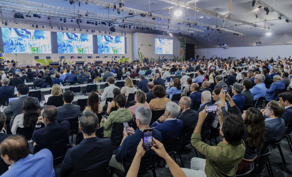 Delegates from all over the world meet at the COP30 UN Climate Change Conference in Brazil on November 10. Courtesy