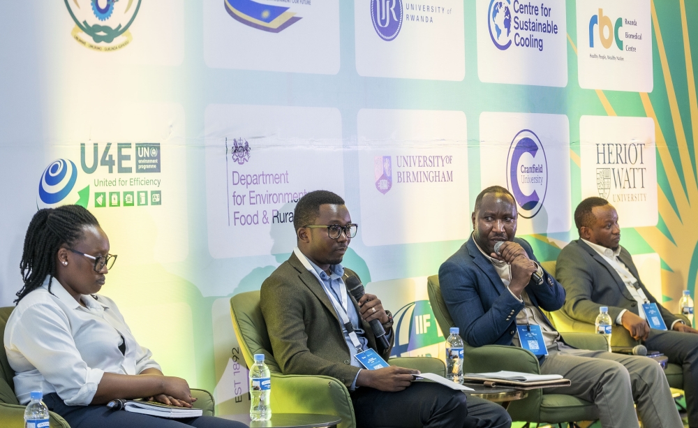 Panelists engage in a discussion at the opening of the Vaccine Cold-Chain Symposium in Kigali on Monday, November 17. COURTESY