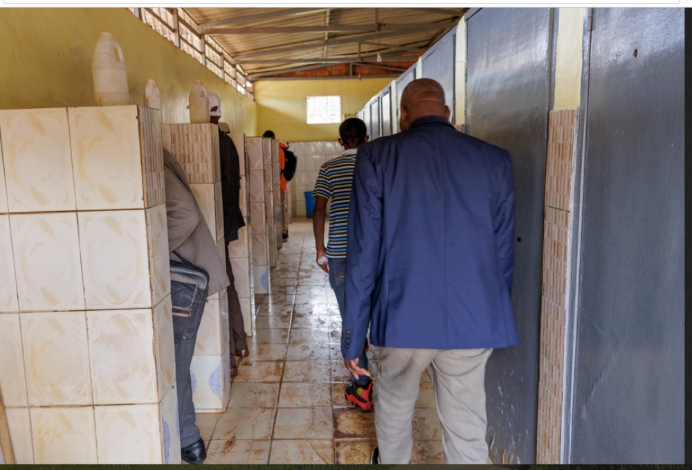 People use a public washroom at Nyirangarama.  Rwanda will join the world to marks World Toilet Day on November 19.
