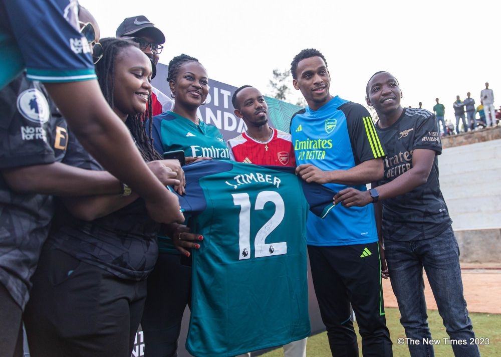 Dutch defender Jurrien Timber is among Arsenal&#039;s top players who visited Rwanda under the current deal which expires in June 2026-Photo by Olivier Mugwiza