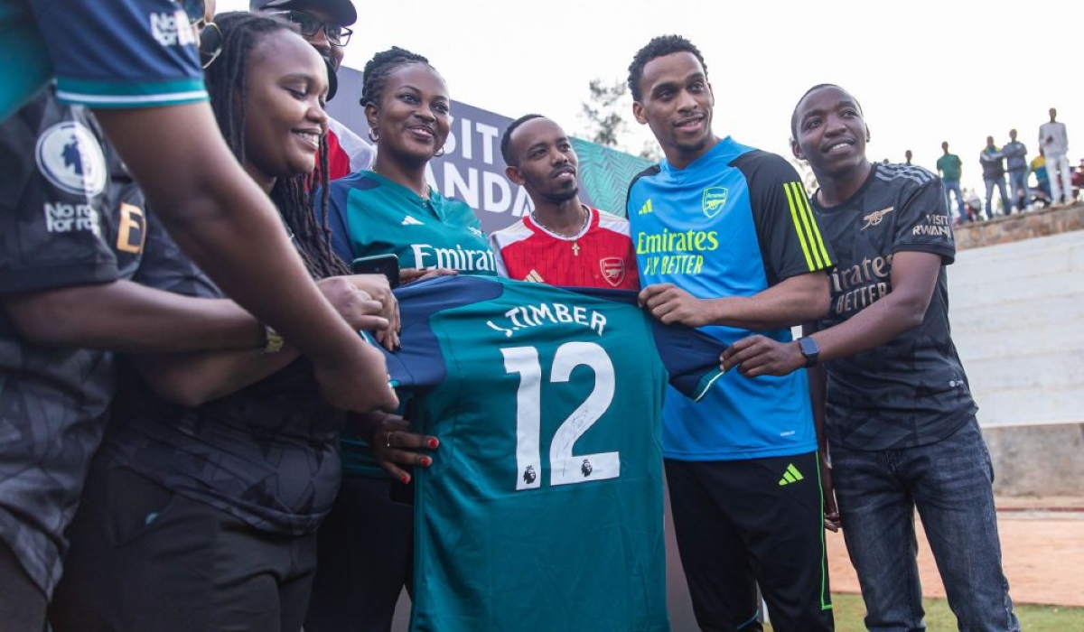 Dutch defender Jurrien Timber is among Arsenal&#039;s top players who visited Rwanda under the current deal which expires in June 2026-Photo by Olivier Mugwiza