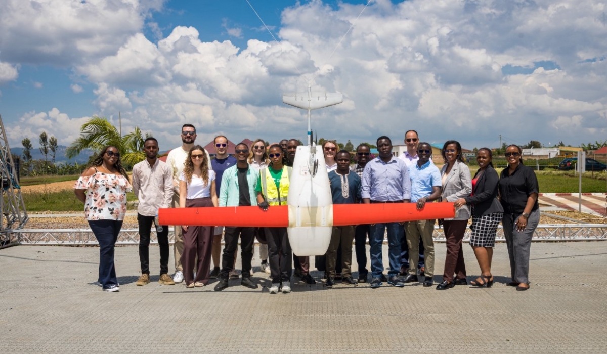 Participants pose for a group photo at Zipline Centre in Muhanga District. Courtesy