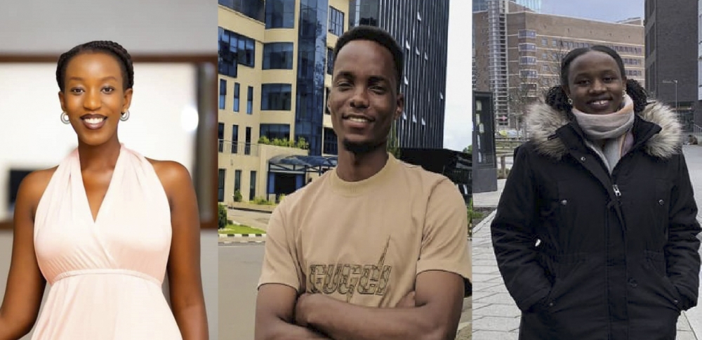 Bright Kamuzinzi, a graduate from Mount Kenya University, Alfredo Mufano Ferrari, a French teacher at Action College, and Esther Tuyishimire, Rwandan student in Germany