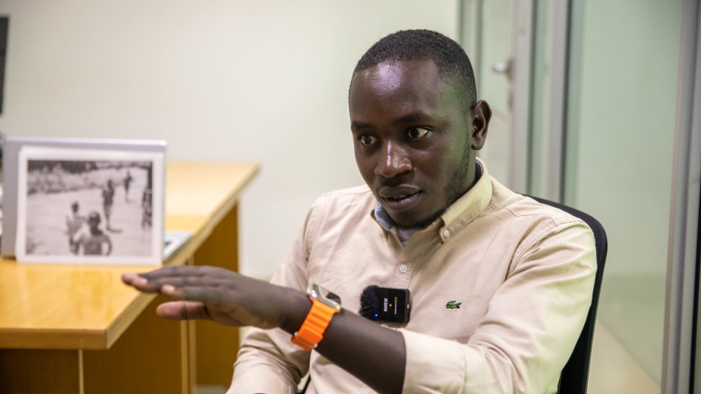 Issa Haragirimana, former  streets kid in Bugesera, during an interview. Photos by Willy Mucyo