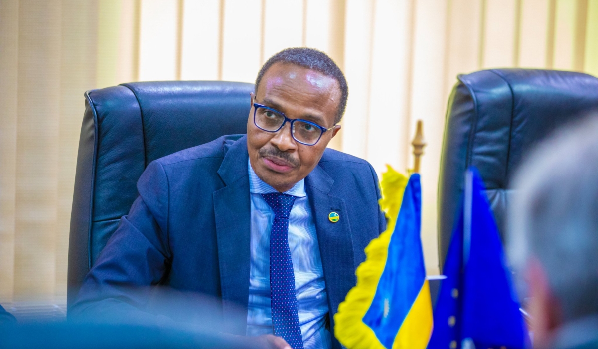 The Minister in Charge of Emergency Management, Maj. Gen. (Rtd) Albert Murasira, at the signing ceremony. Courtesy.