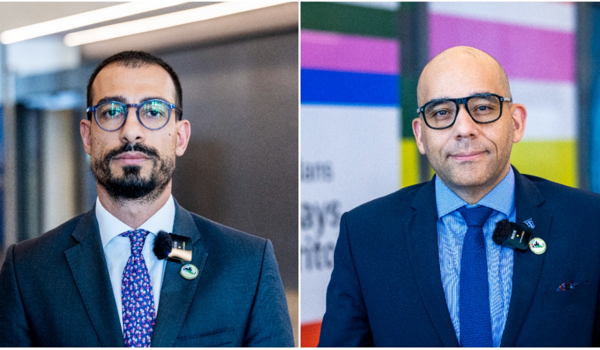L-R: Bardhyl Dobra, the Deputy Minister of Internal Affairs of Kosovo; and Christopher Skeete, the Minister of International Relations and La Francophonie for Quebec, Canada. PHOTOS BY OLIVIER MUGWIZA
